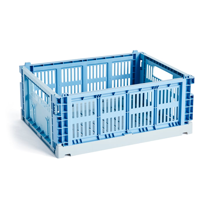 Colour Crate Mix M, 34.5 x 26.5 cm, sky blue, recycled from Hay