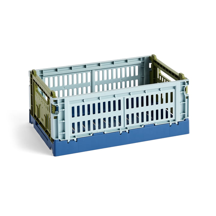 Colour Crate Mix basket S, 26.5 x 17 cm, dusty blue, recycled by Hay