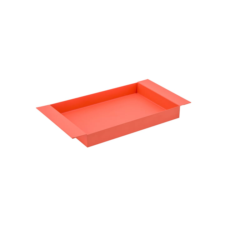 Rio Metal tray small from Remember in the finish coral