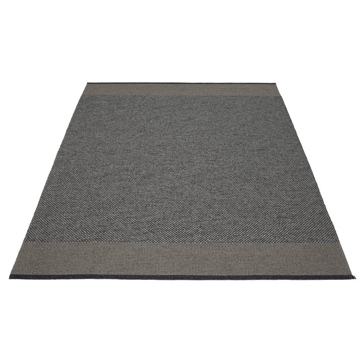 Edit Carpet, 180 x 260 cm, edit black / charcoal / granit metallic by Pappelina