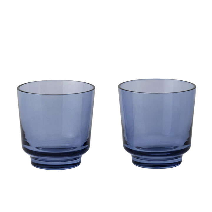 Raise Drinking glass 20 cl, dark blue (set of 2) from Muuto