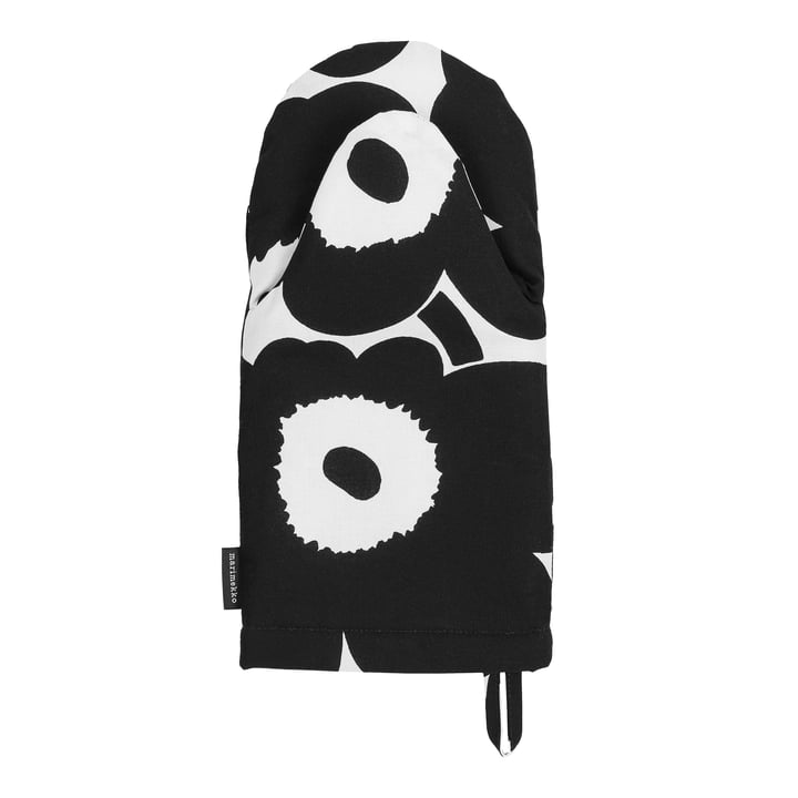 Pieni Unikko Oven glove, black / white from Marimekko