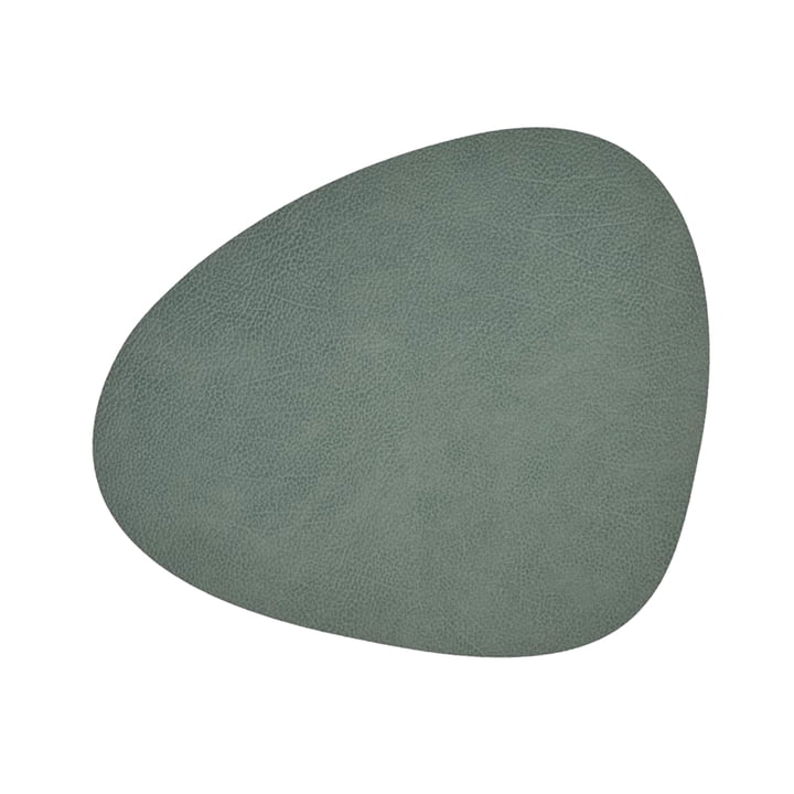 Placemat Curve M, 31 x 35 cm, Hippo pastel green by LindDNA