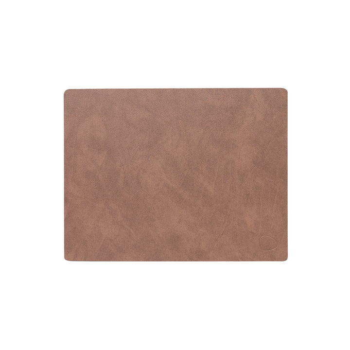 Placemat Square M, 3 4. 5 x 2 6. 5 cm, Nupo brown from LindDNA