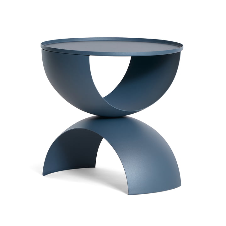 Bow Bow Side table, Ø 40 x 40 cm, metal blue from Frederik Roijé