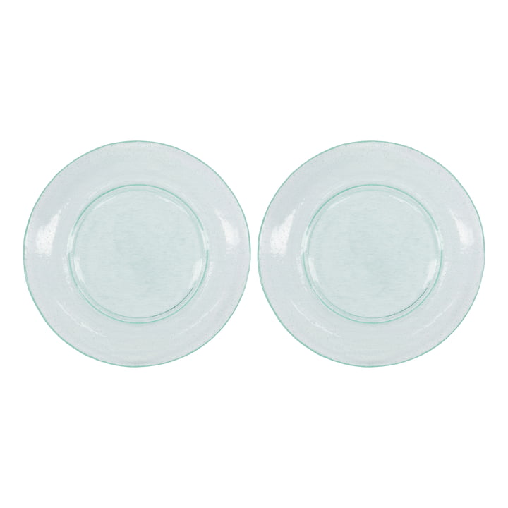 Rain Plate, Ø 27 cm, blue (set of 2) from House Doctor