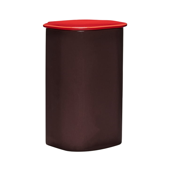 Amare storage with lid large, burgundy / red of Hübsch Interior