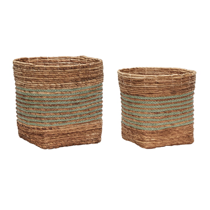 Reveal Storage basket, natural (set of 2) from Hübsch Interior
