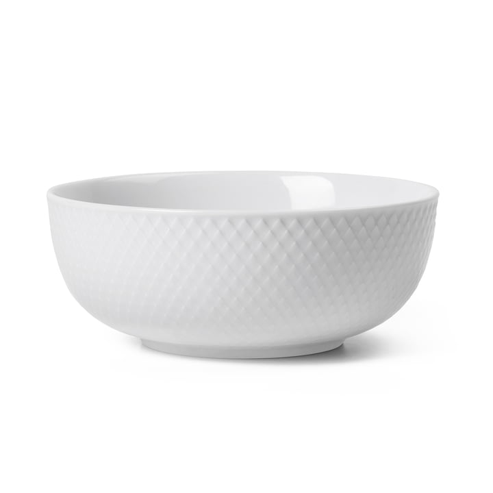 Rhombe Bowl from Lyngby Porcelæn in the color white