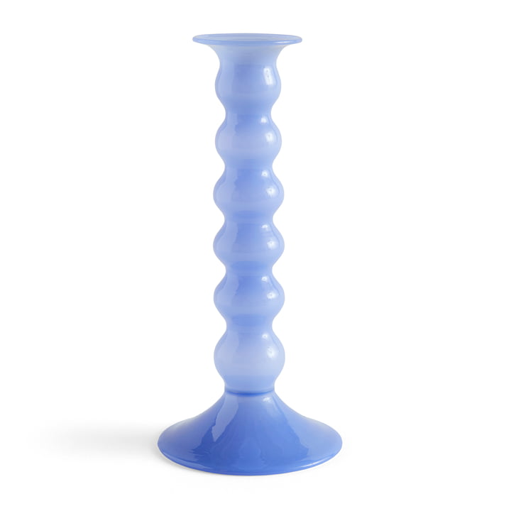 Wavy Candlestick L, jade light blue by Hay
