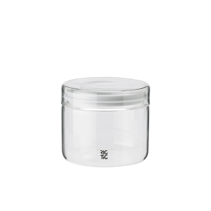 Store-It storage jar 0.5 l with lid by Rig-Tig by Stelton in color light gray