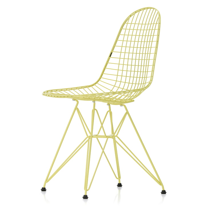 Wire Chair DKR (H 43 cm), citron / without cover, felt glides (basic dark) from Vitra