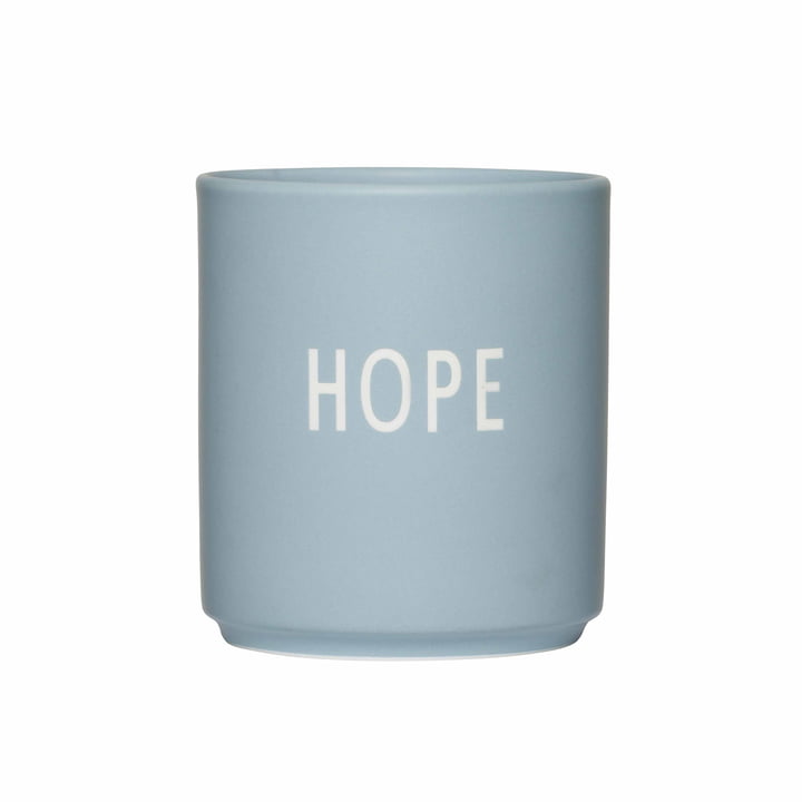 AJ Favourite Porcelain mug from Design Letters in the version Hope / light blue