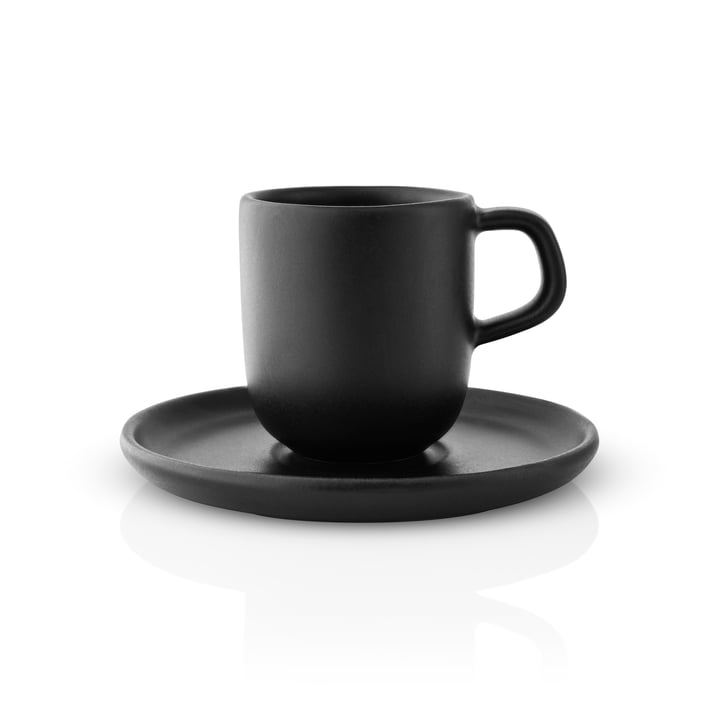 Nordic Kitchen Cup with saucer 6,5 cl, black from Eva Solo