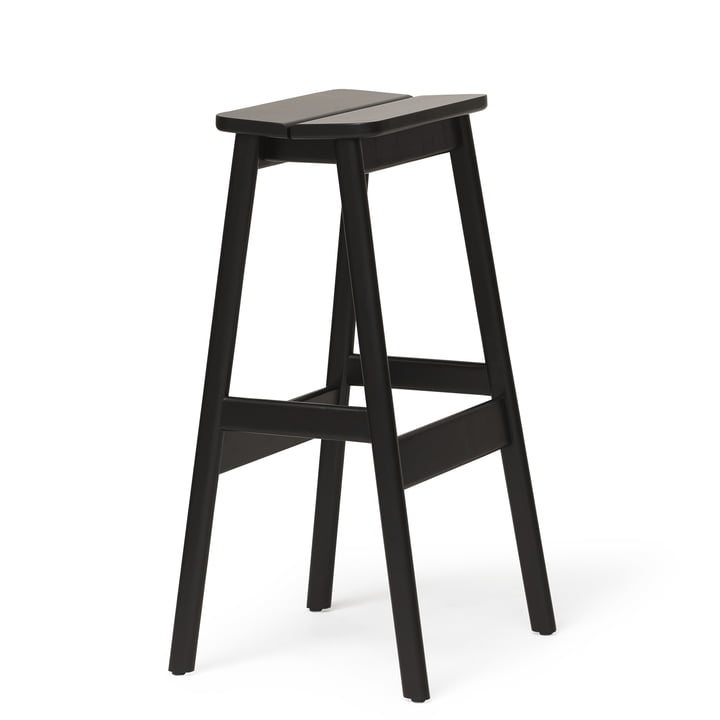 Angle Bar stool from Form & Refine in the version beech black stained