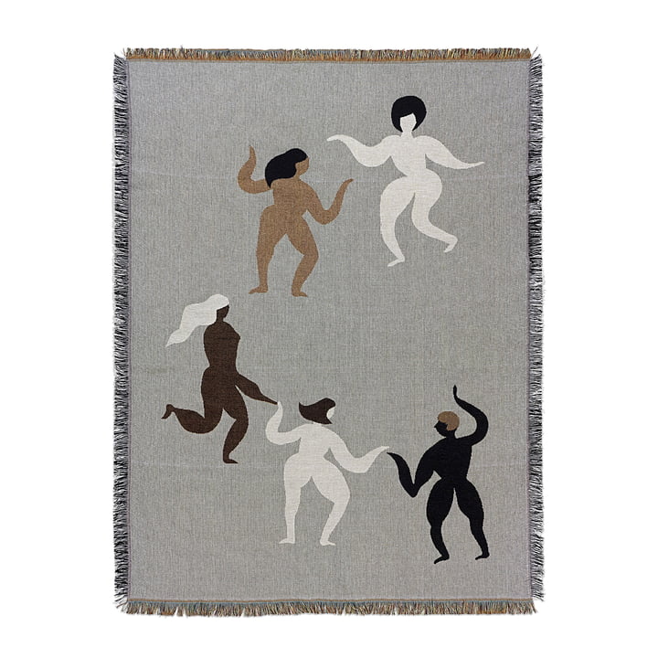 ferm Living - Free Tapestry, 120 x 170 cm, gray