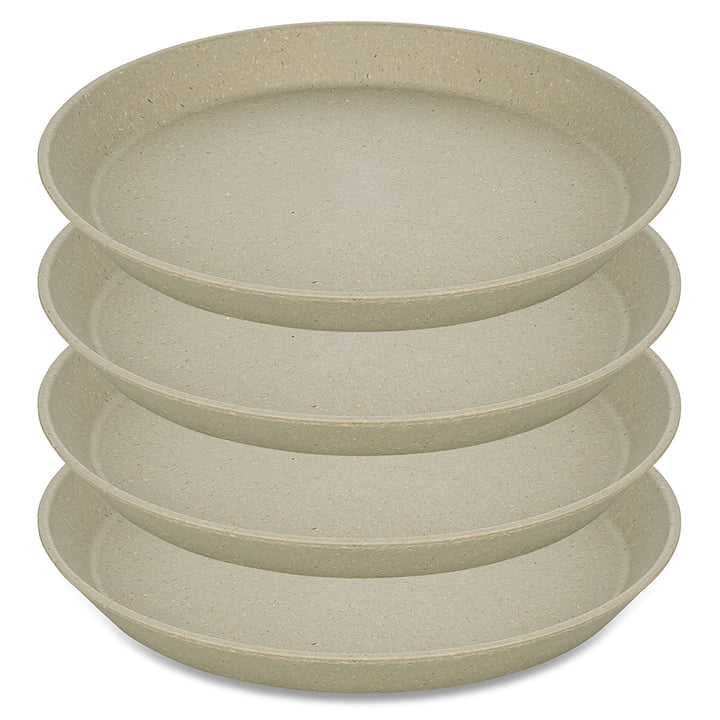 Koziol - CONNECT PLATE Small plate, 20.5 cm, nature desert sand (set of 4)