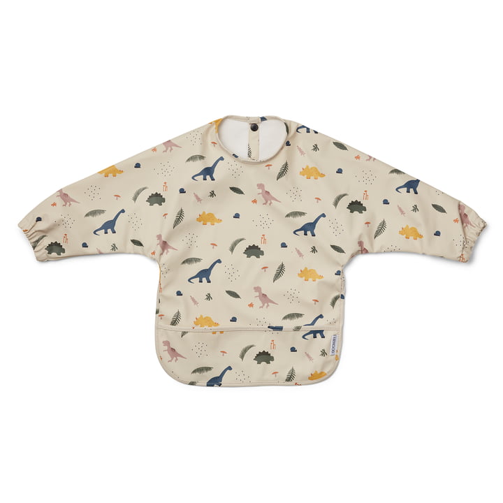 Merle Cape bib from LIEWOOD in the Dino design, white / blue