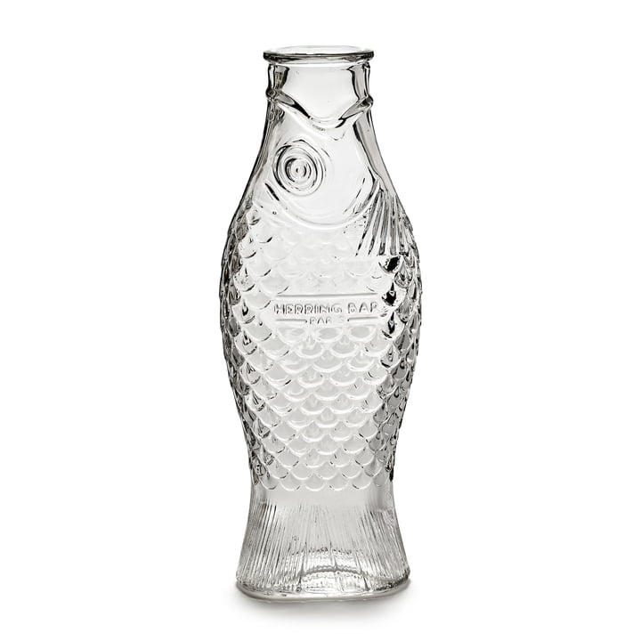 Fish & Fish Serax glass bottle in the color clear