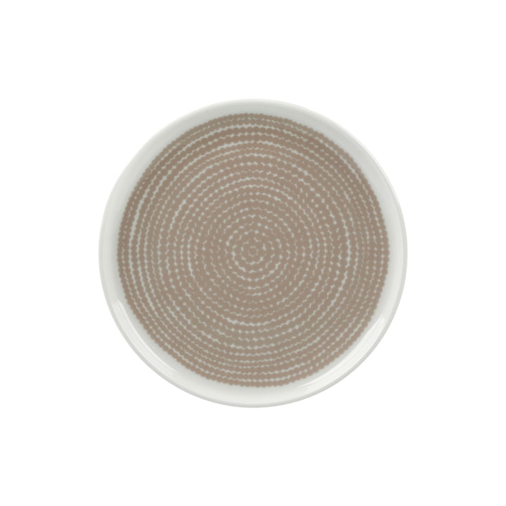 Marimekko - Oiva Siirtolapuutarha plate, Ø 13.5 cm, white / beige