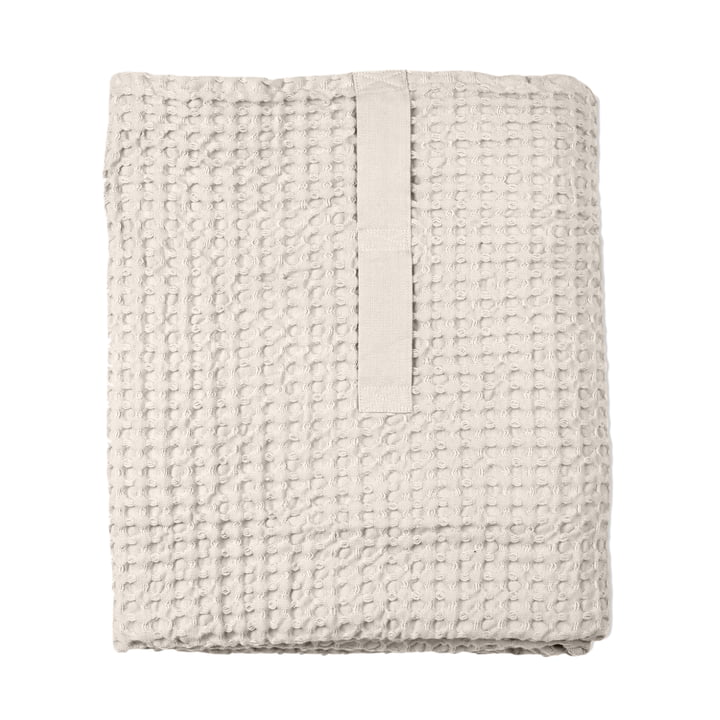 Big Waffle Bath towel & Blanket, 100 x 150 cm, stone by The Organic Company