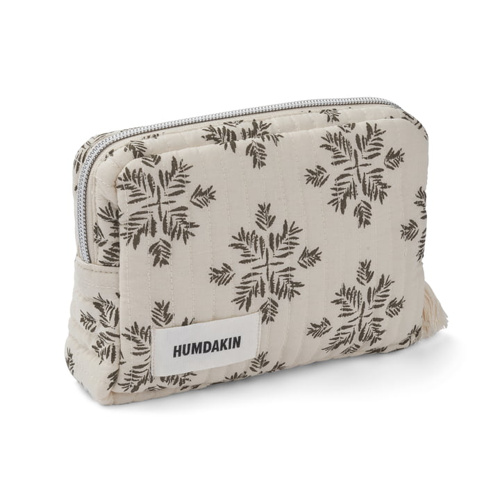 Cosmetic bag with monogram by Humdakin in the design evergreen