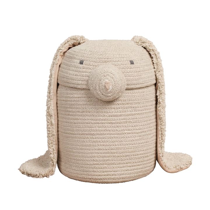 Play and storage basket from Lorena Canals in the Rita the Rabbit design, cream