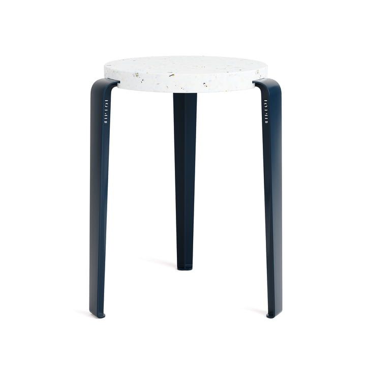 LOU Stool Venezia, recycled plastic / mineral blue from TipToe