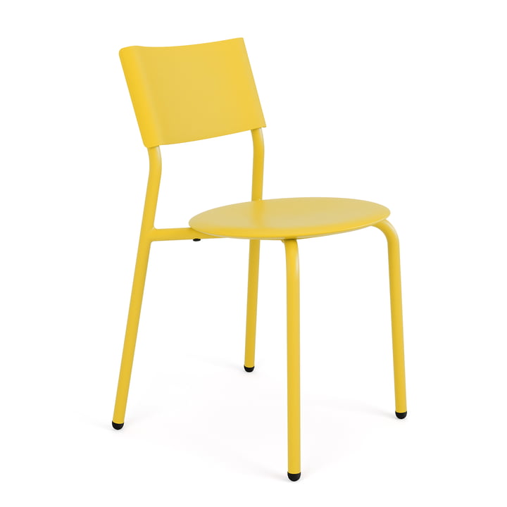 Garden chair SSDr, recycled plastic / steel, sun yellow by TipToe