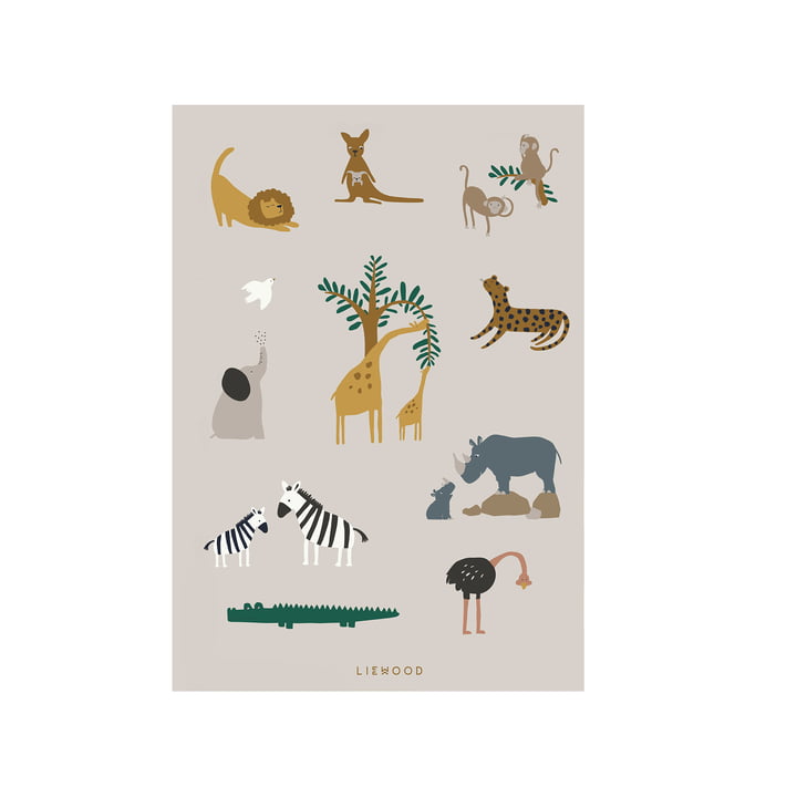 Beverly Poster, 50 x 70 cm, all together / sandy by LIEWOOD
