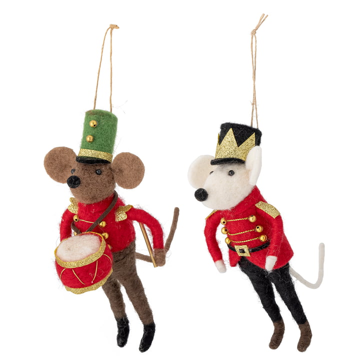 Bloomingville - Peo Ornament, red (set of 2)