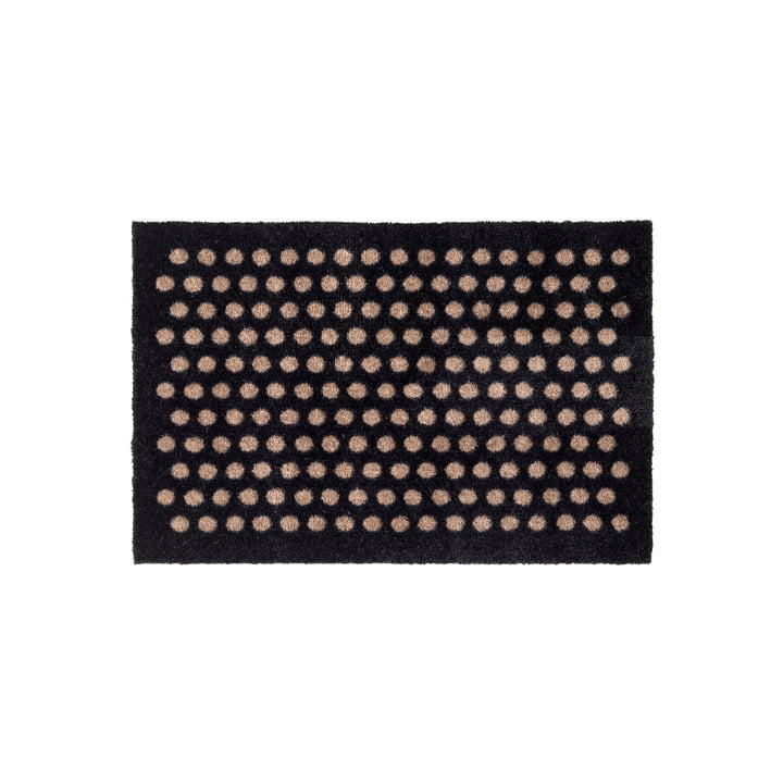 tica copenhagen - Dot Doormat 40 x 60 cm, sand / black