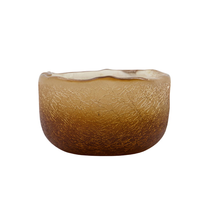 Crackle Tealight holder from House Doctor in color brown