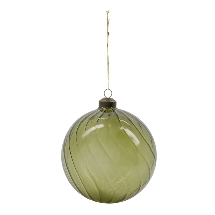 Fluted Ornament from House Doctor in the finish green
