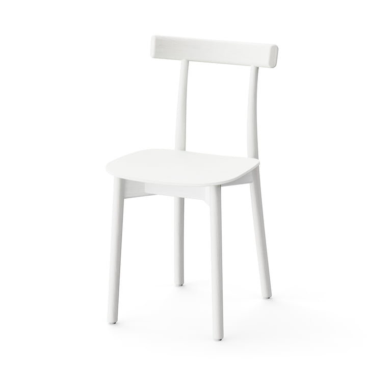 Skinny Wooden Chair in the version white (RAL 9003)