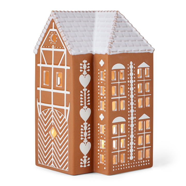 Gingerbread tealight house from Kähler Design in color brown