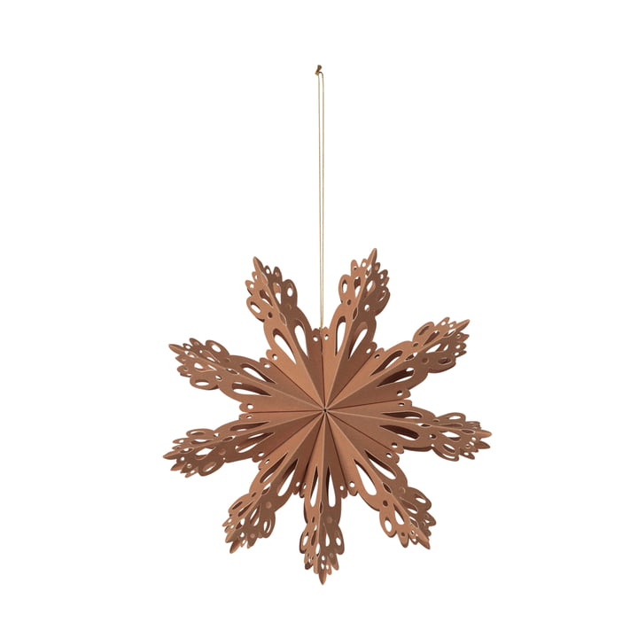 Broste Copenhagen Christmas Snowflake Decorative Pendant 15 cm Indian Tan