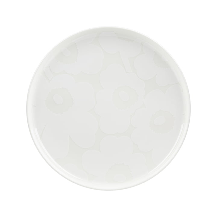 Marimekko - Oiva Unikko Plate, Ø 25 cm, white