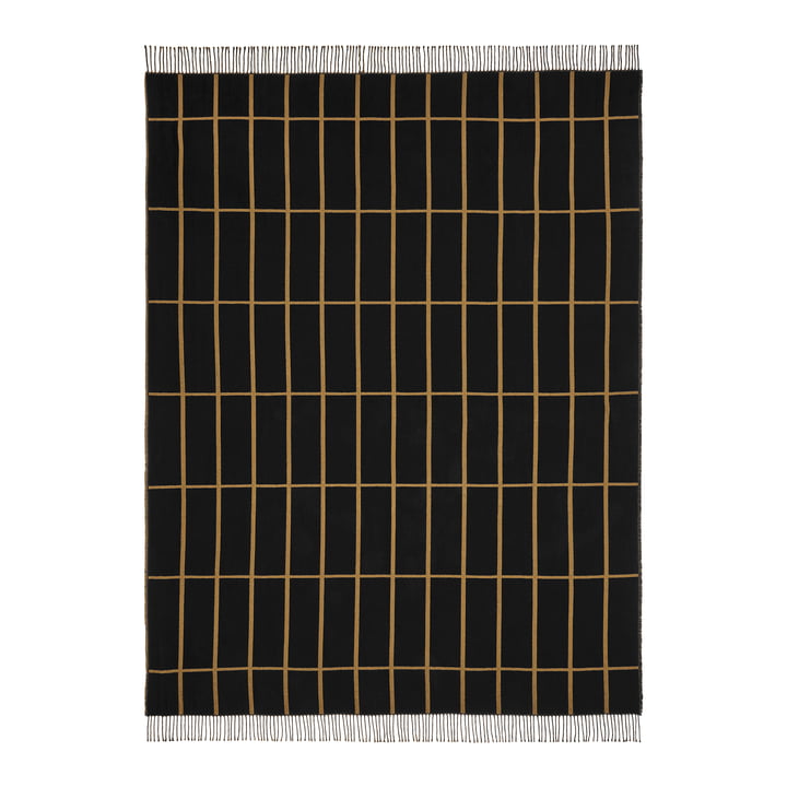 Tiiliskivi Blanket, 140 x 180 cm, caviar / gold from Marimekko