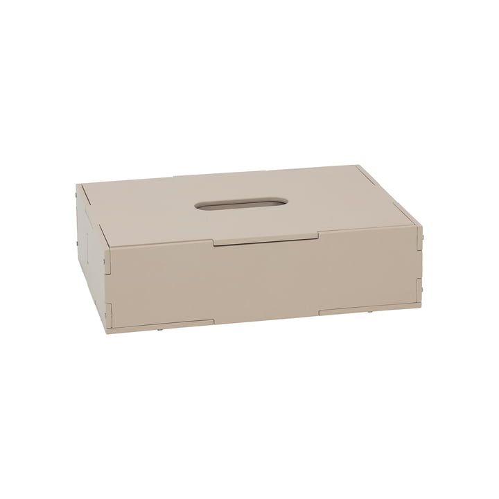 Nofred - Storage box with lid, 33.5 x 9 x 24 cm, beige