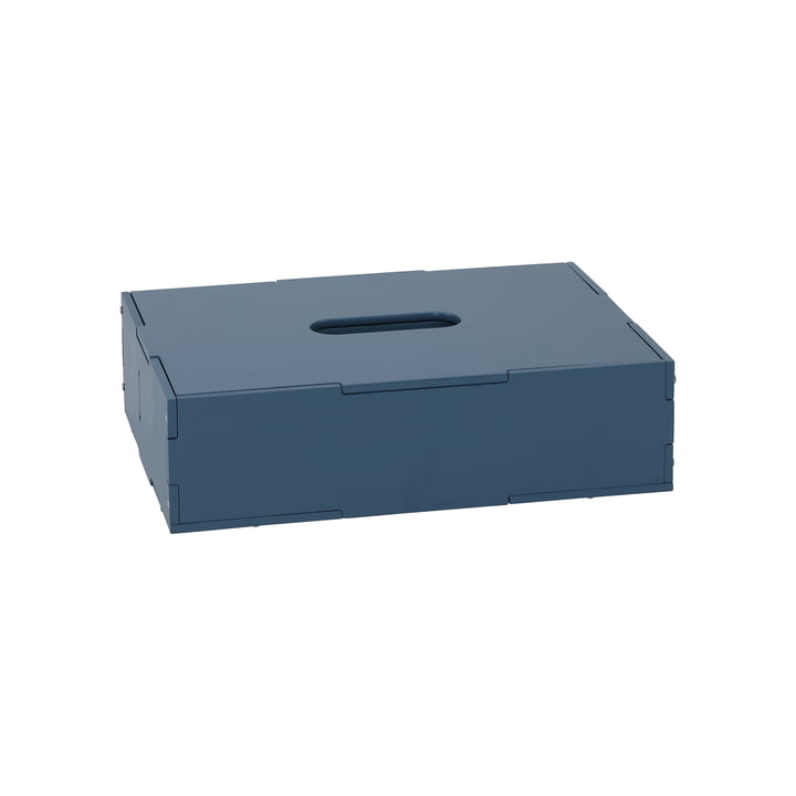 Nofred - Storage box with lid, 33.5 x 9 x 24 cm, blue