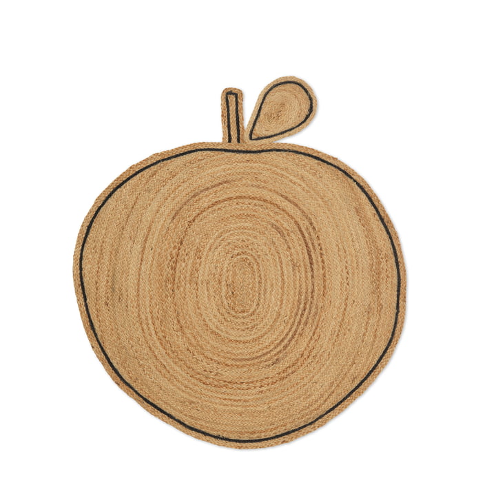 Jute rug woven, apple / nature by ferm Living