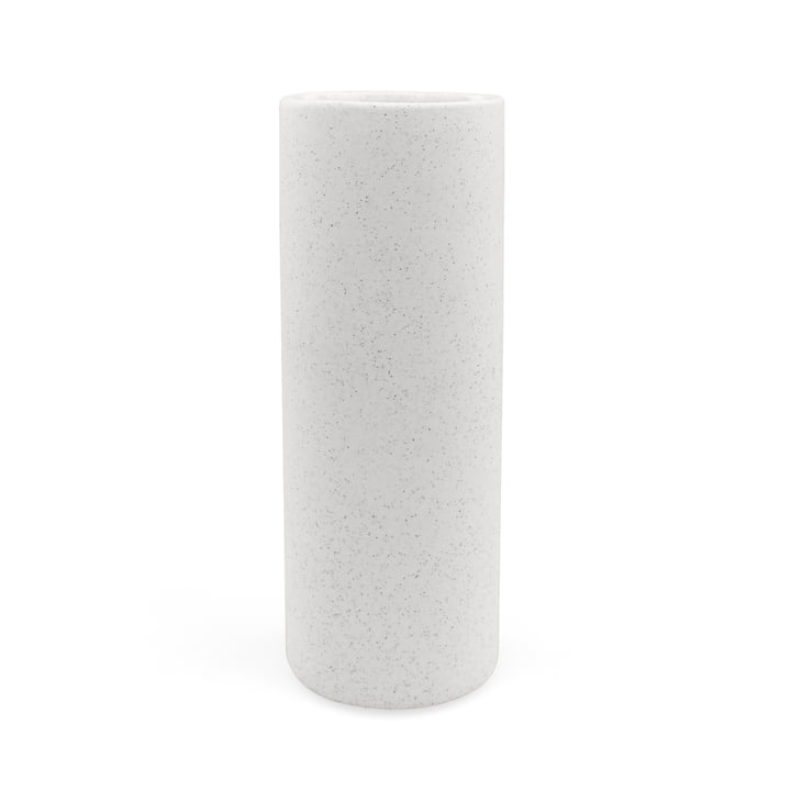Nuuck - Ceramic vase Ø 8,5 x H 23 cm, speckled white