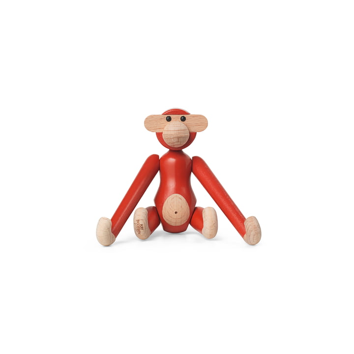Kay Bojesen - Wooden monkey mini, vintage red