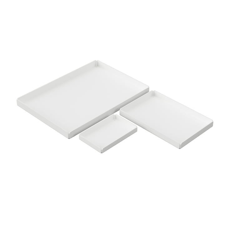 Tray, white (set of 3) from Nichba Design