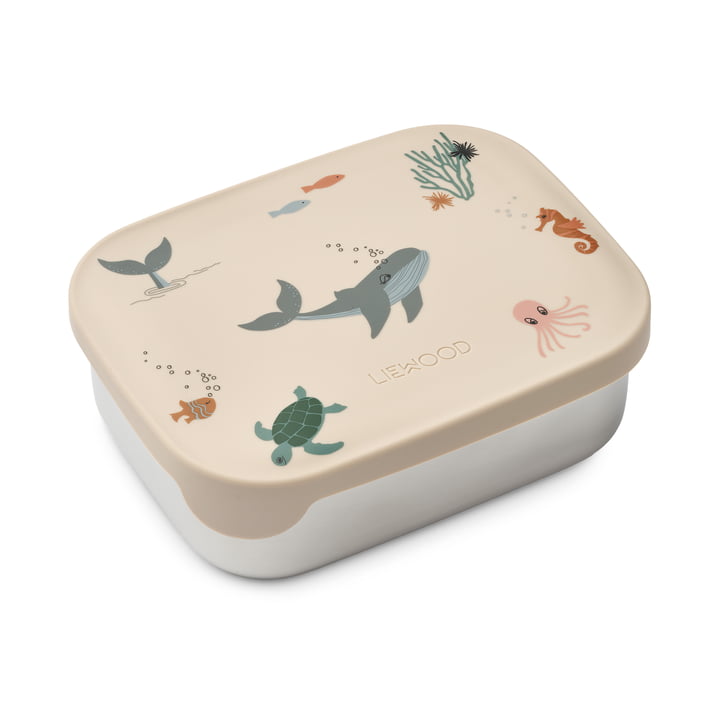 Arthur Lunchbox with lid, sea creature / sandy by LIEWOOD