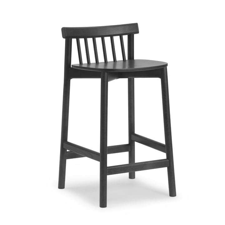 Pind Bar stool, 65 cm, stained black by Normann Copenhagen