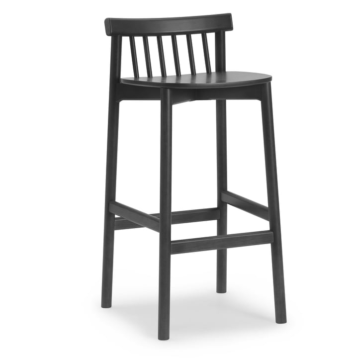Pind Bar stool, 75 cm, stained black by Normann Copenhagen