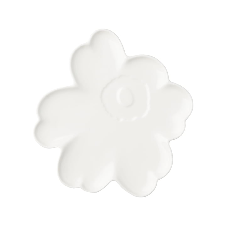 Oiva Unikko Plate, Ø 20 cm, white from Marimekko
