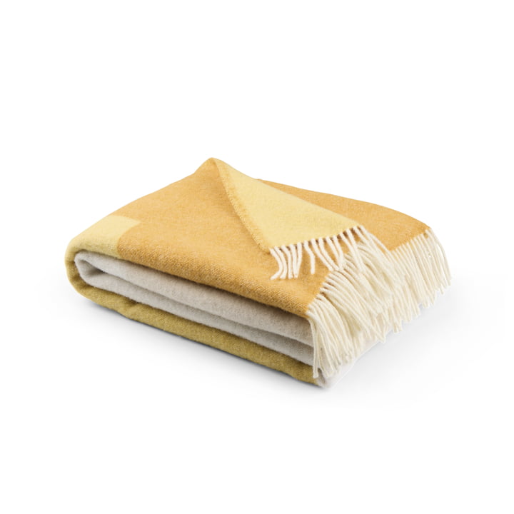 Echo Wool blanket 130 x 170 cm, yellow by Northern